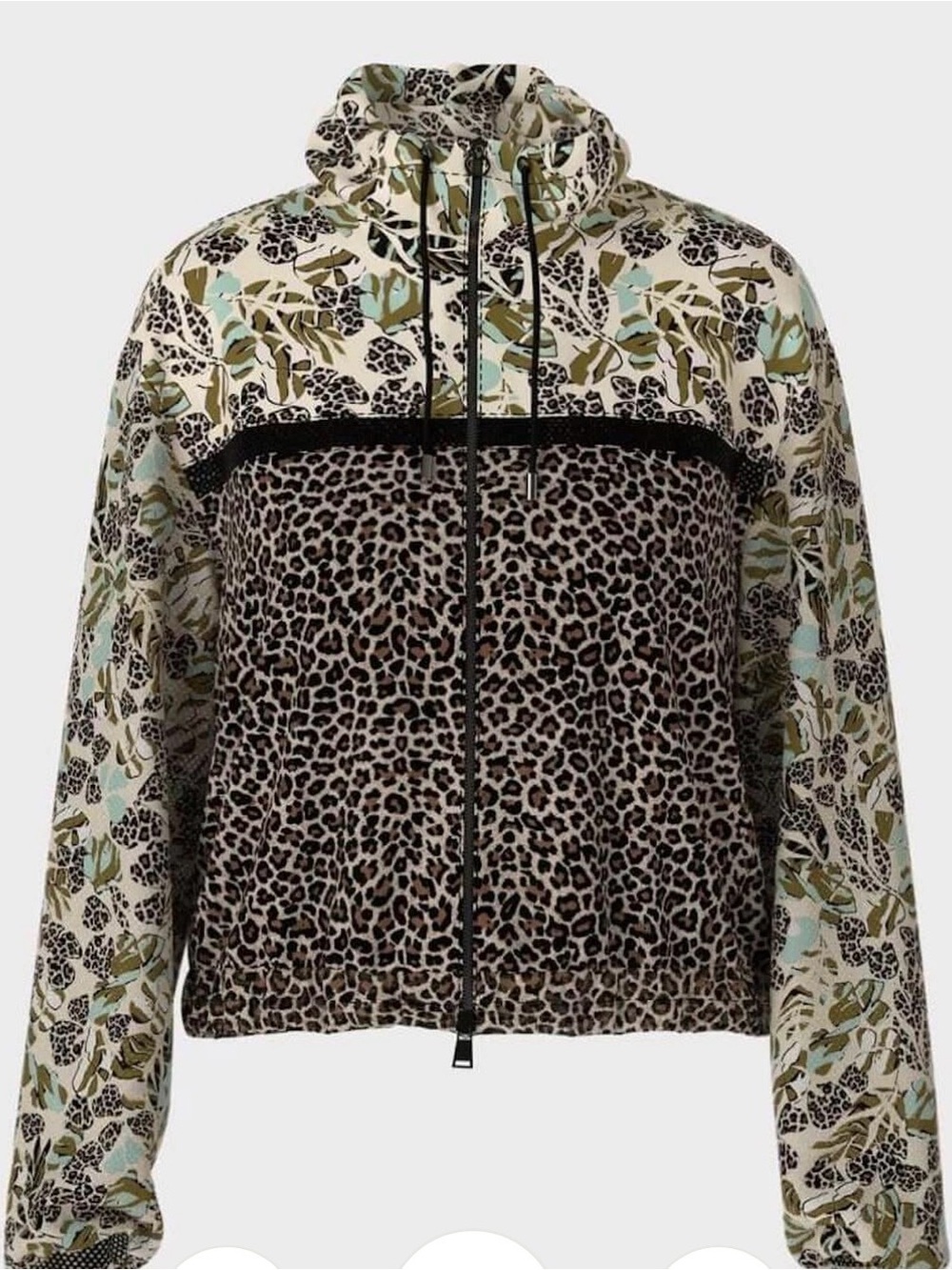 Marc Cain Sports Mixed Animal Print Zip Windbreaker Jacket Size 3 US 6-8